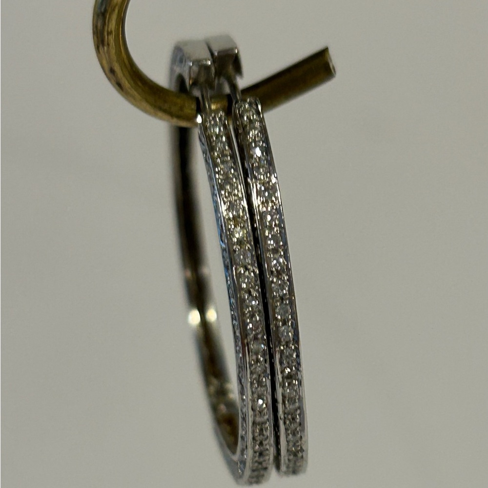 Diamond 18k Large Hoop Earrings